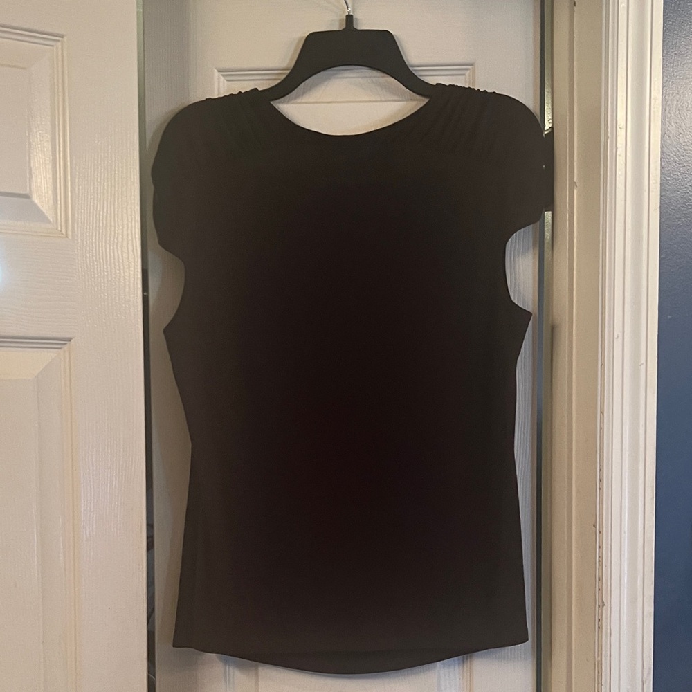 NWT White House Black Market Black Cowl neck matte jersey Top. - Picture 6 of 12